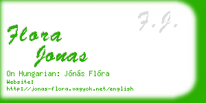 flora jonas business card