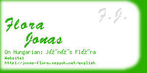 flora jonas business card